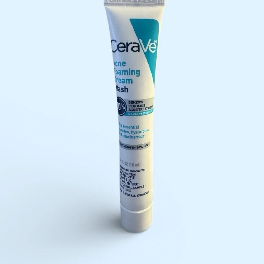 CeraVe Acne Foaming Cream Wash Face‎ & Body .34 oz 10 ml Travel Size NEW